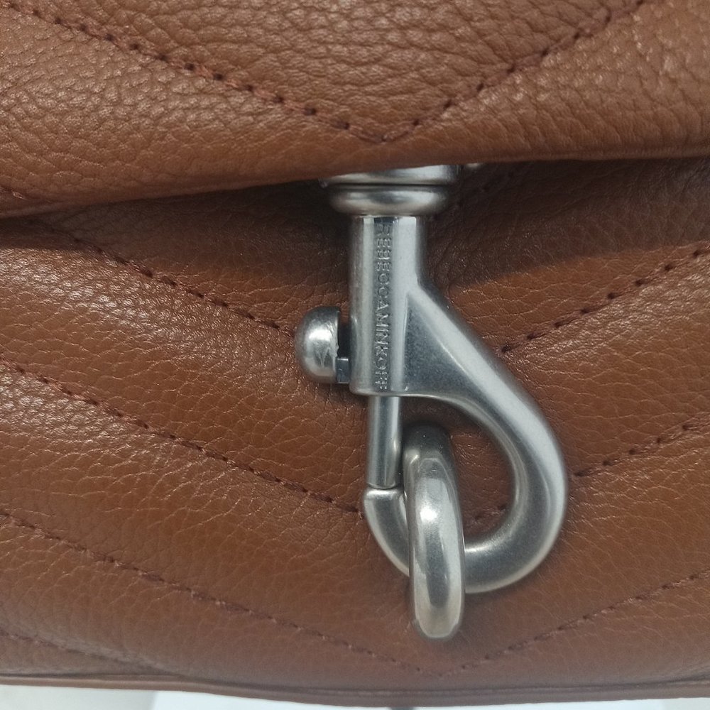 Rebecca Minkoff Edie Chevron Crossbody Bag - Tobacco - Picture 9 of 13